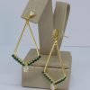 BRINCO ZIRC 4X6 OVAL BANHO DOURADO