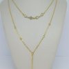 GARGANTILHA DUPLA SEIS ZIRC 5X5 BANHO DOURADO