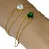 PULSEIRA UMA ZIRC CORACAO 8MM BANHO DOURADO