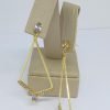 BRINCO ZIRC 4X6 OVAL BANHO DOURADO