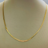 CHOKER CORRENTE LAMINADA BANHO DOURADO