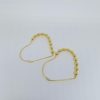 fora de linha ARGOLA CORACAO COM BOLAS BANHO DOURADO