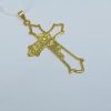 PINGENTE CRUCIFIXO FACE DE CRISTO BANHO DOURADO
