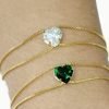 PULSEIRA UMA ZIRC CORACAO 8MM BANHO DOURADO