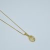 CONJUNTO OVAL CRAVEJADO BANHO DOURADO