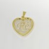PING CORACAO MADREPEROLA BANHO DOURADO
