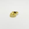 ARGOLA CRAVEJADA TAM M DO TRIO BANHO DOURADO